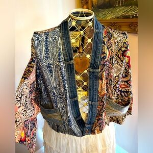 Bohemian Patchwork Kimono Jacket new with tags